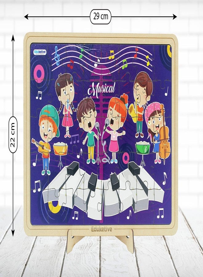 Eduketive مجموعة ألغاز الصور المقطوعة الموسيقية من Eduketive PuzzleDecor، 6 قطع، 40 قطعة، هدية مثالية لأعياد الميلاد - Image 2